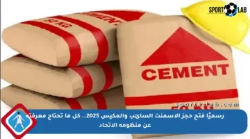 رسميًا فتح حجز الأسمنت السائب والمكيس 2025.. كل ما تحتاج معرفته عن منظومة الاتحاد